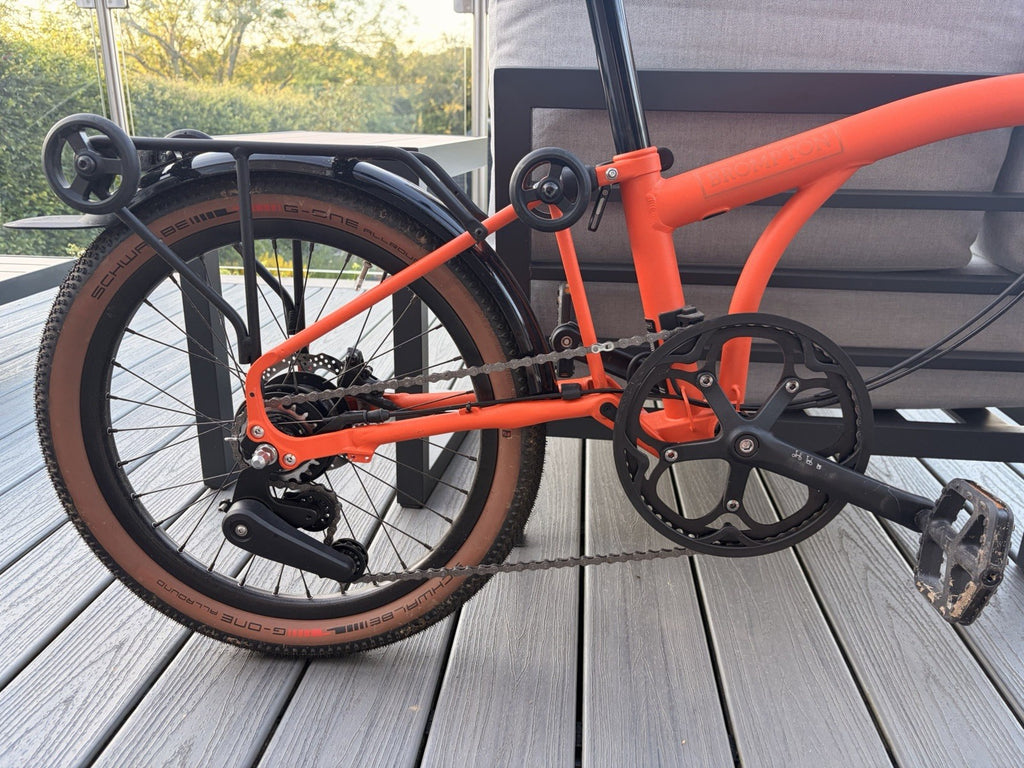 Brompton G Line 8-Speed Folding Bike. Large. Orange. Excellent Condition