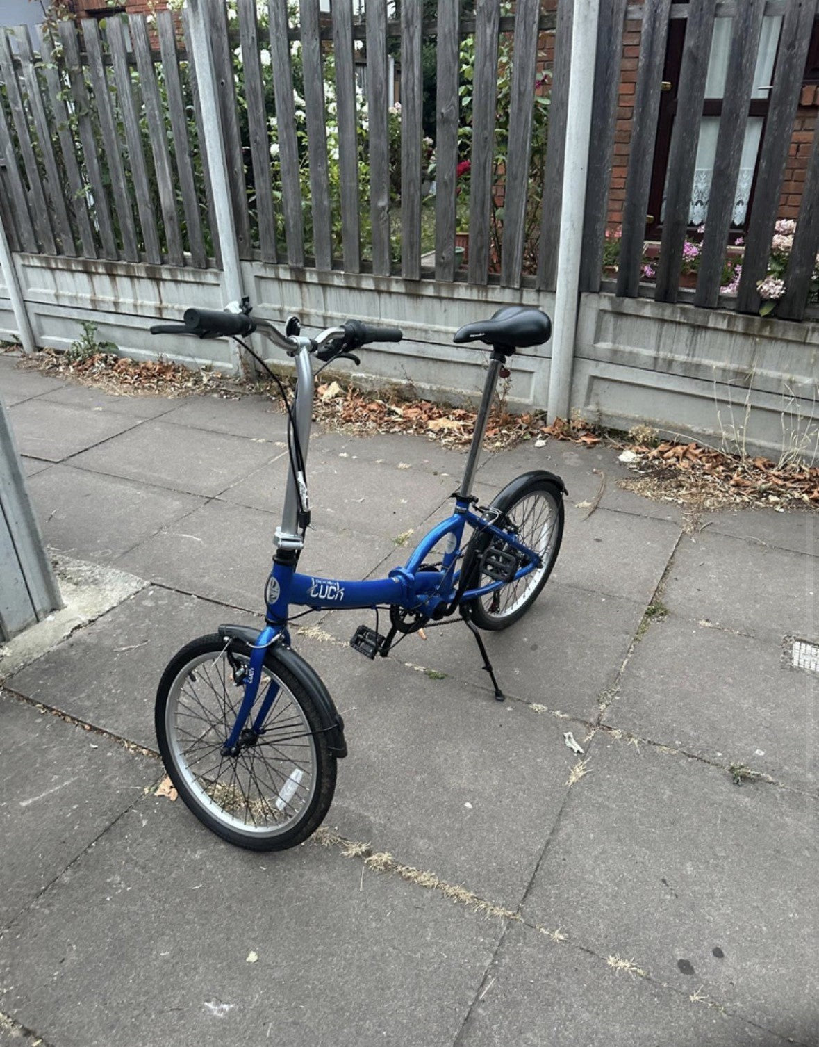 Apollo Tuck Folding Bike Blue 20" Wheel 6 Speed Folding Bicycle Commuter Adult
