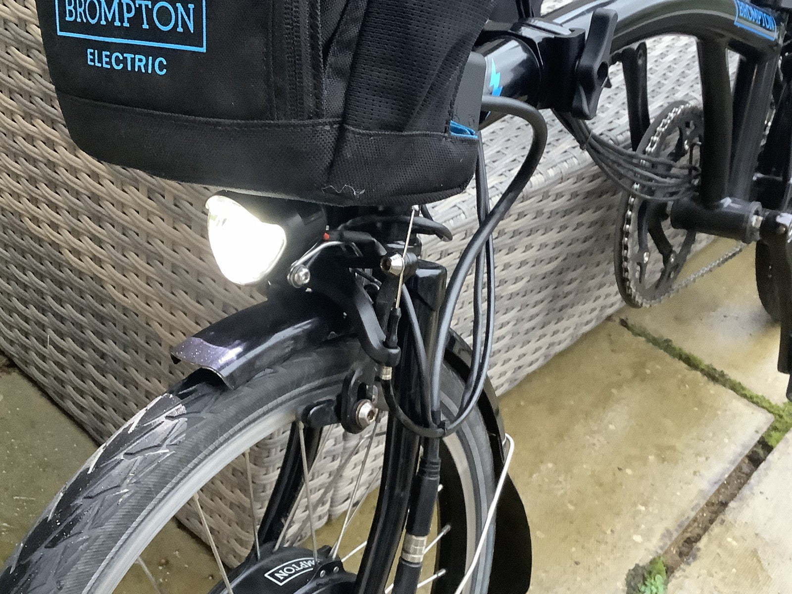 Brompton Electric C Line 6 Speed Black With Bags