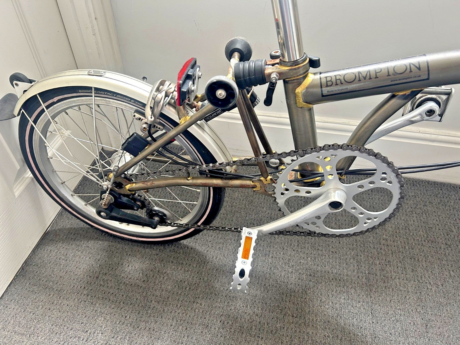 Brompton M3L C-line Folding Bike Raw Lacquer 3 - speed