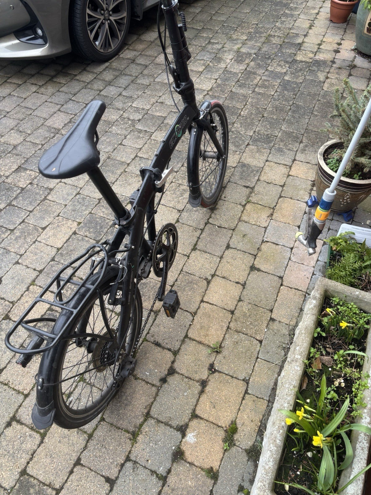 Ecosmo 20AF09BL 20" Wheel 12kg Lightweight Alloy Folding City Bicycle - Black