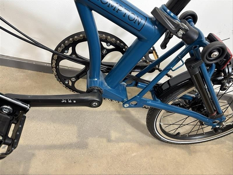 Brompton C Line 6 Speed 2023 High Handlebar Folding Bike - Ocean Blue