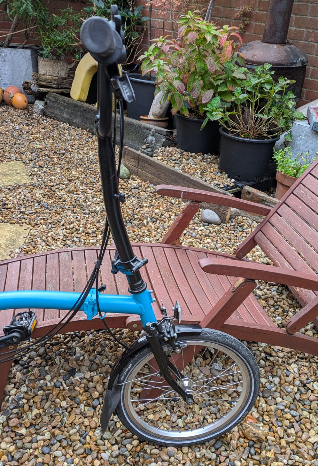 Brompton C Line Black Edition - 6 speed  folding Bike - Sky Blue - VGC!