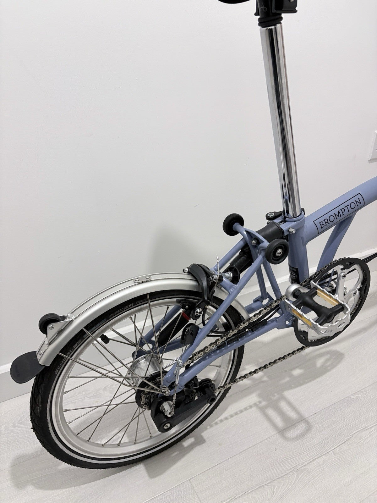 Brompton M6L Cloud Blue Folding Bike Excellent Condition