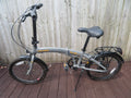 Raleigh Evo 20in Folding Bike Grey/Black Small Flat Bar Rear Rack Mudguards