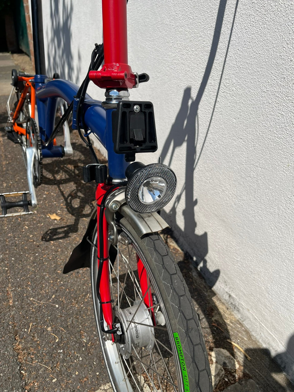 Brompton M3L C Line Dynamo Light 3 speed Navy Blue Red M-type Folding Bike