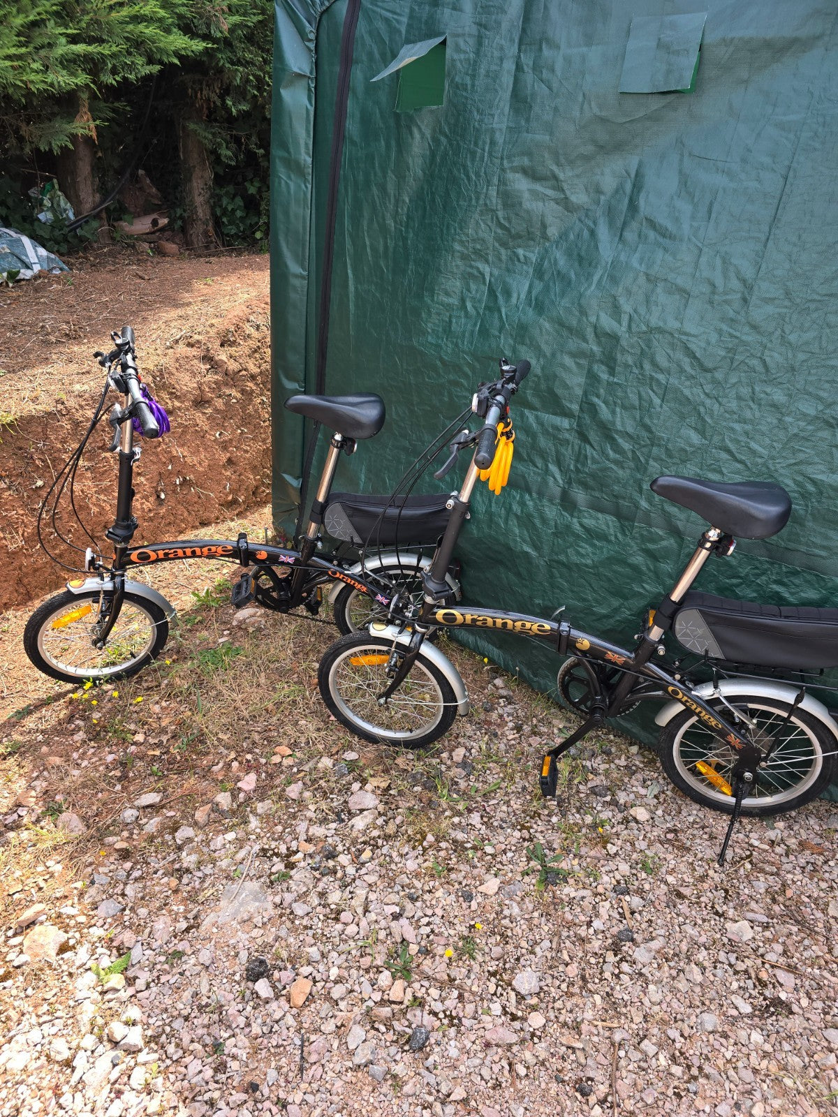 folding bicycles pair 6 speed shimano gears