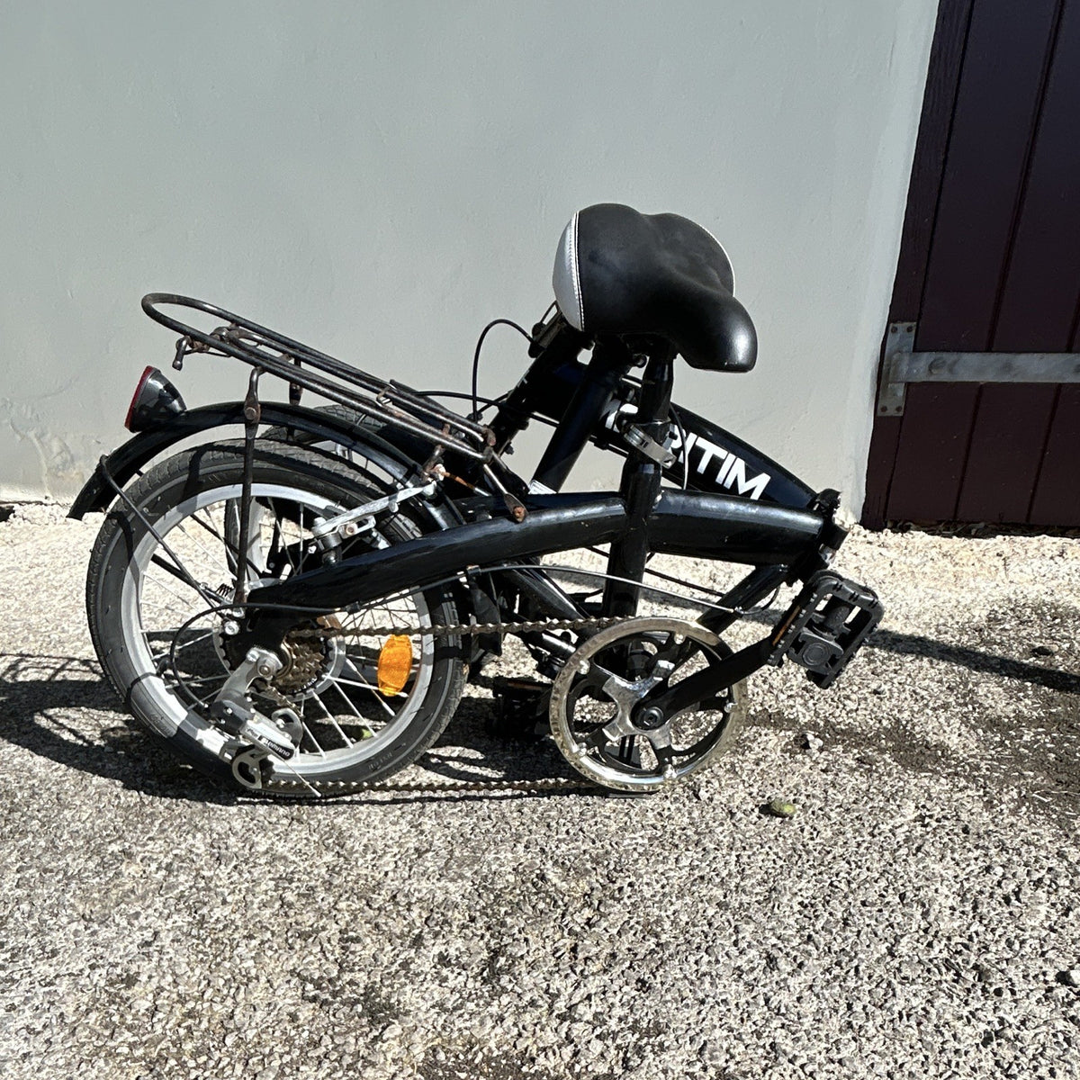 MARITIM 20in Folding Bike V-Brake Black Rear Rack Mudguards Kickstand Reflectors