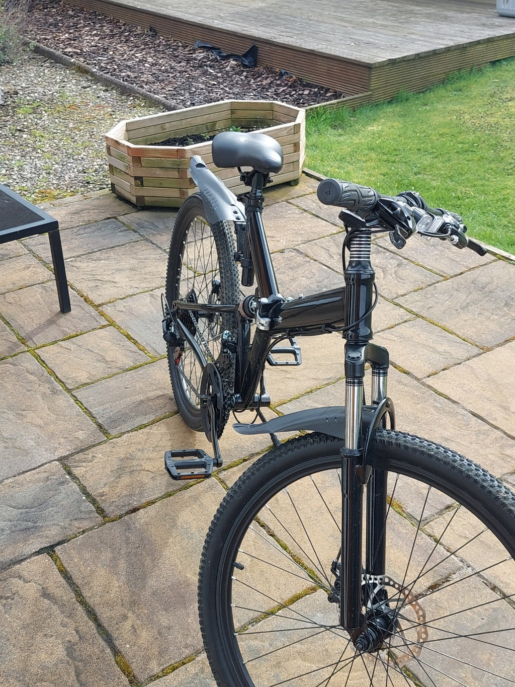 26 inch Folding Bikes Mens Mountain Bike Full Suspension Disc Brake Bicycle