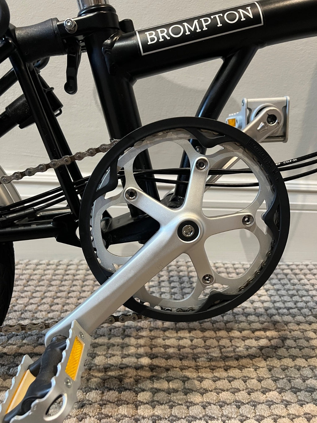 Black Brompton Folding Bike - 2019 M-Type, 6-Speed - Excellent Condition