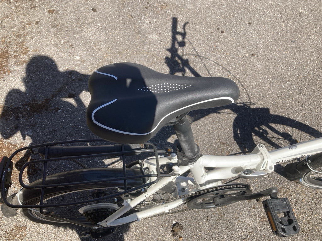 Dawes Kingpin 20in Folding Bike White/Black Rear Rack Mudguards