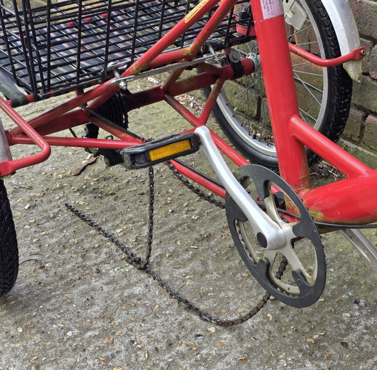 BRILLIANT BICYCLES TRI-1 FOLDABLE TRICYCLE BIKE (17" FRAME w/ 20" WHEELS) BASKET