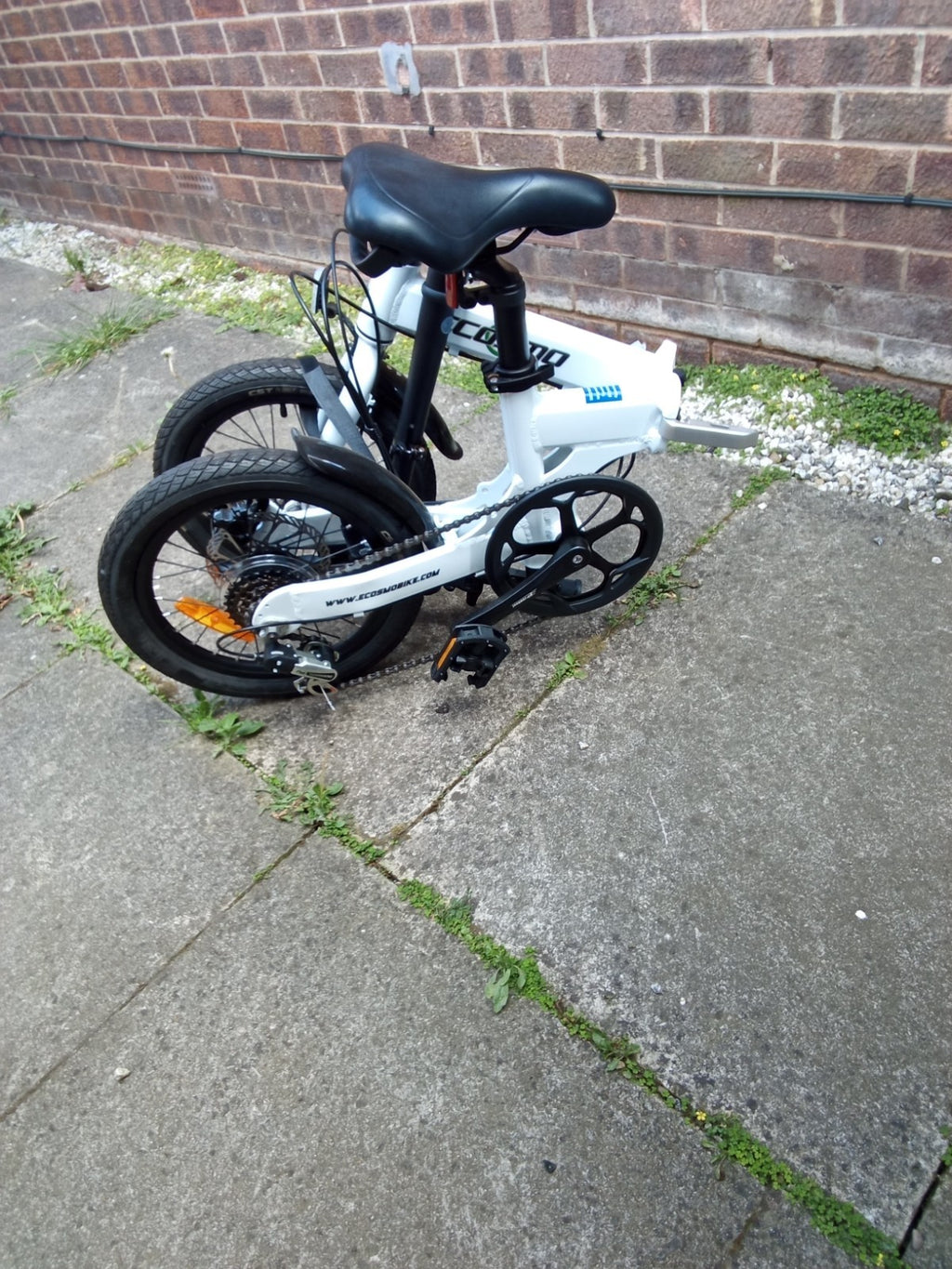Ecosmo 16AF01W 16 inch Lightweight Alloy Wheels Folding Bike - White