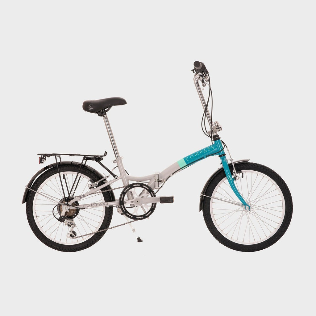 Compass Bike Compass Northern Folding Bike 20” wheels White and blue RRP £169 ...