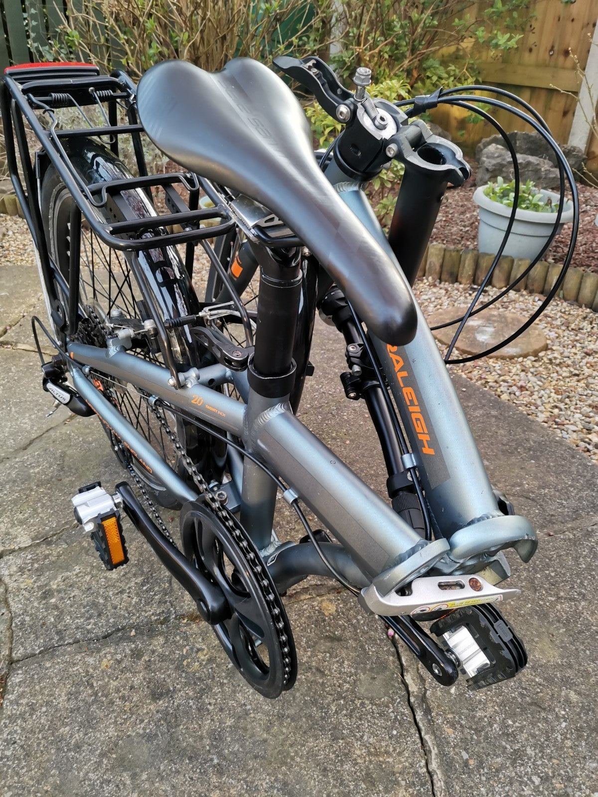 Raleigh Stowaway Folding Bike 20" Wheels.