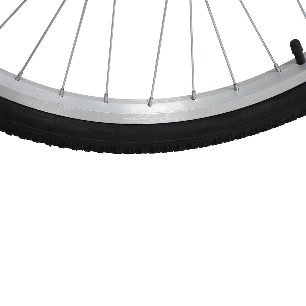 With Basket Blue UK 24 Inch Adult Trike Tricycle Foldable 3 Wheel Bike 7-Speed