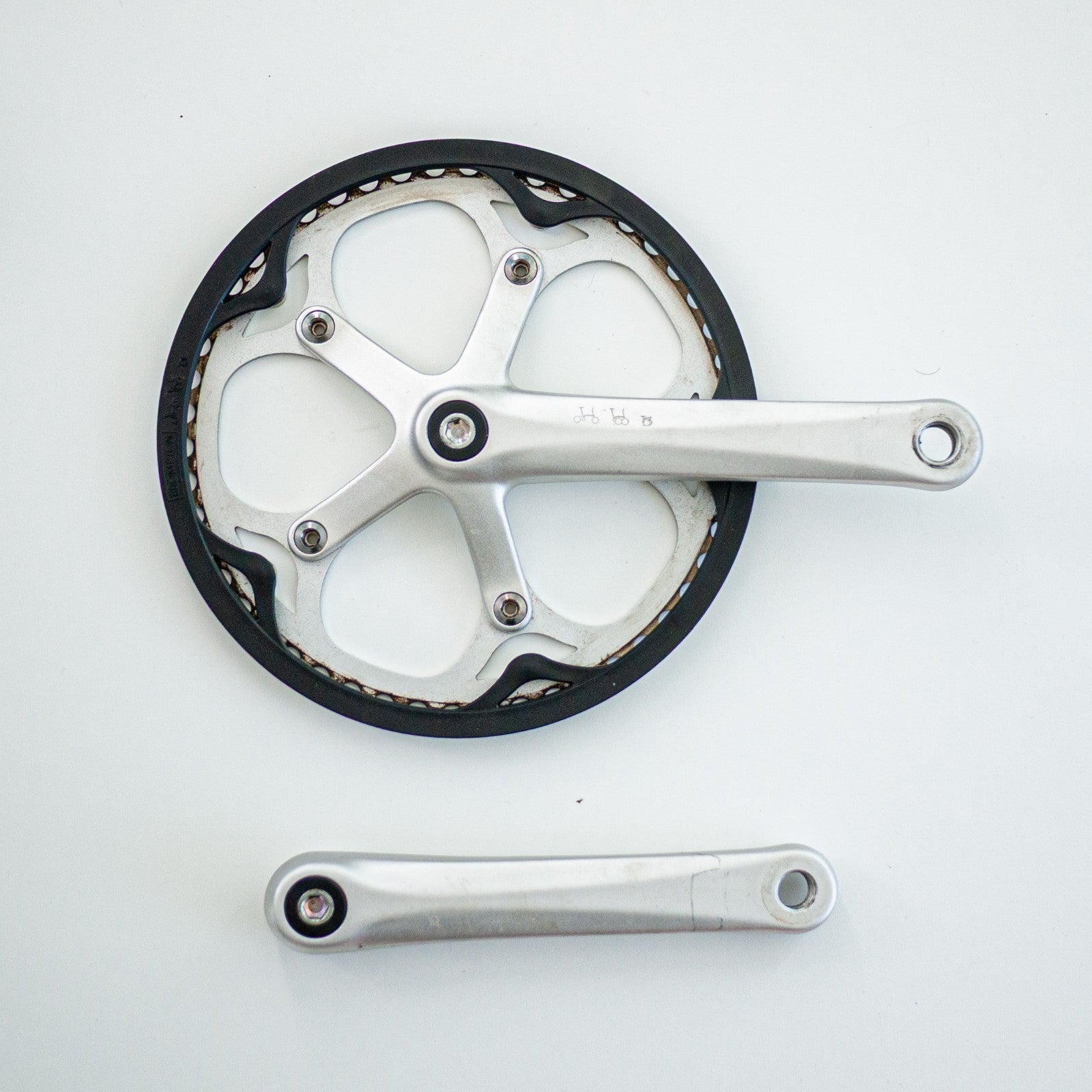 Brompton Folding Bike  Spider Crankset Crank 50T Silver Free Postage
