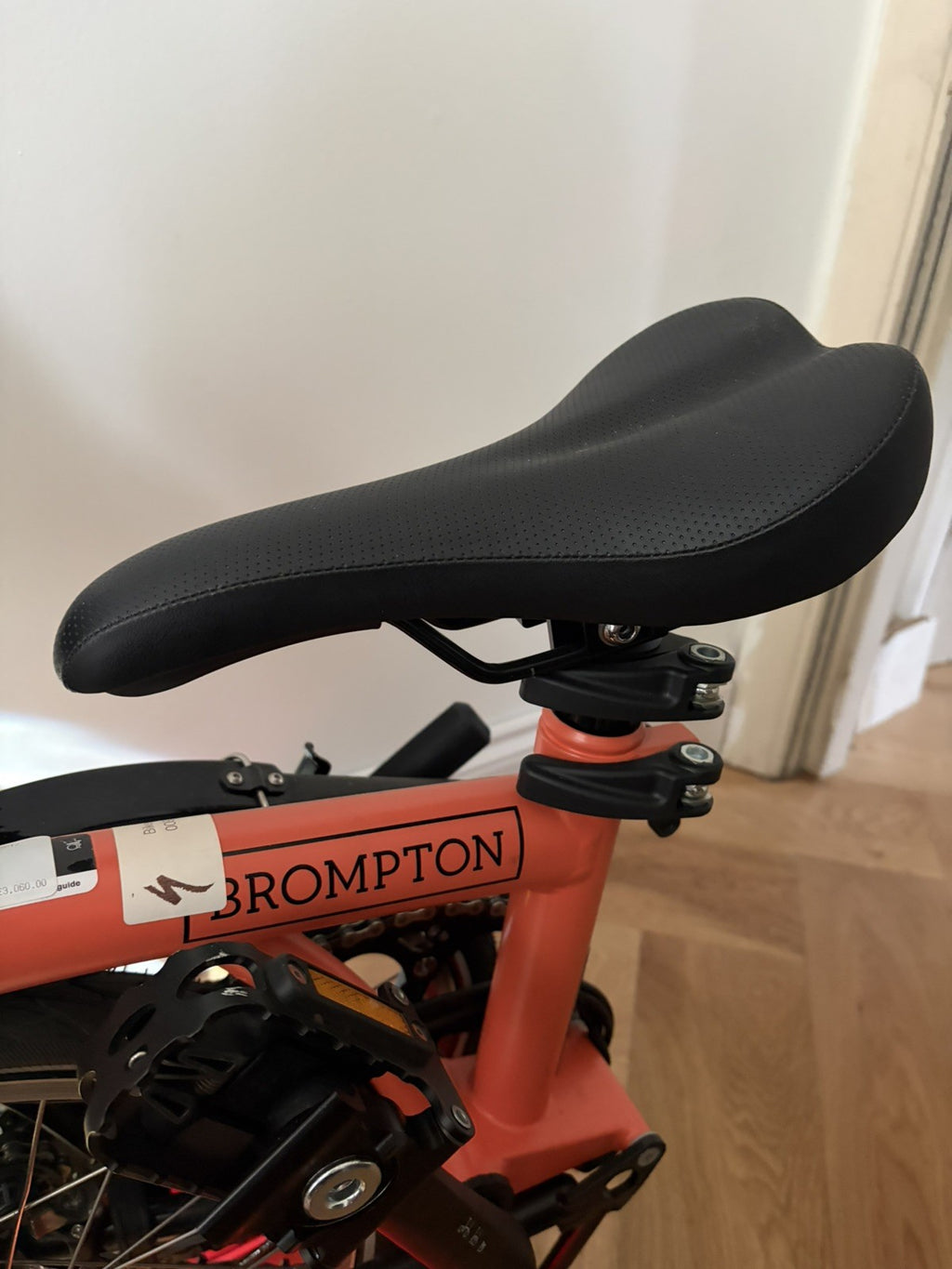 Brompton Electric C Line 6 Speed Folding Bike 2023 - Coral Orange - RRP £3060