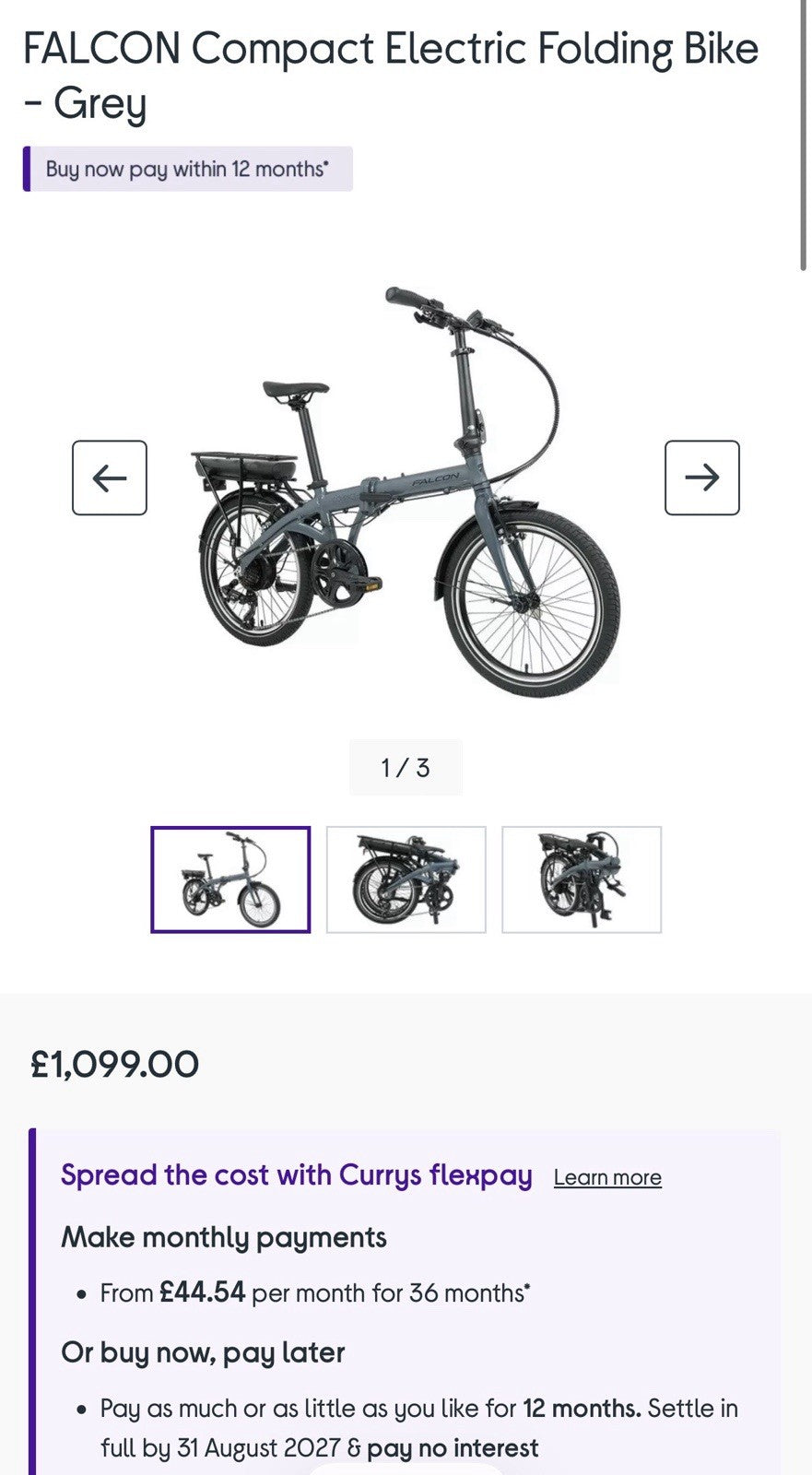 Falcon Compact Folding Bike – Very Good Condition
