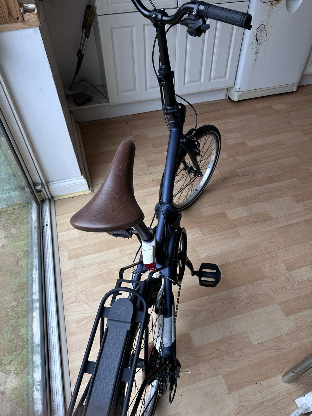 BTWIN Tilt 500 Folding Bike Dark Blue Aluminium