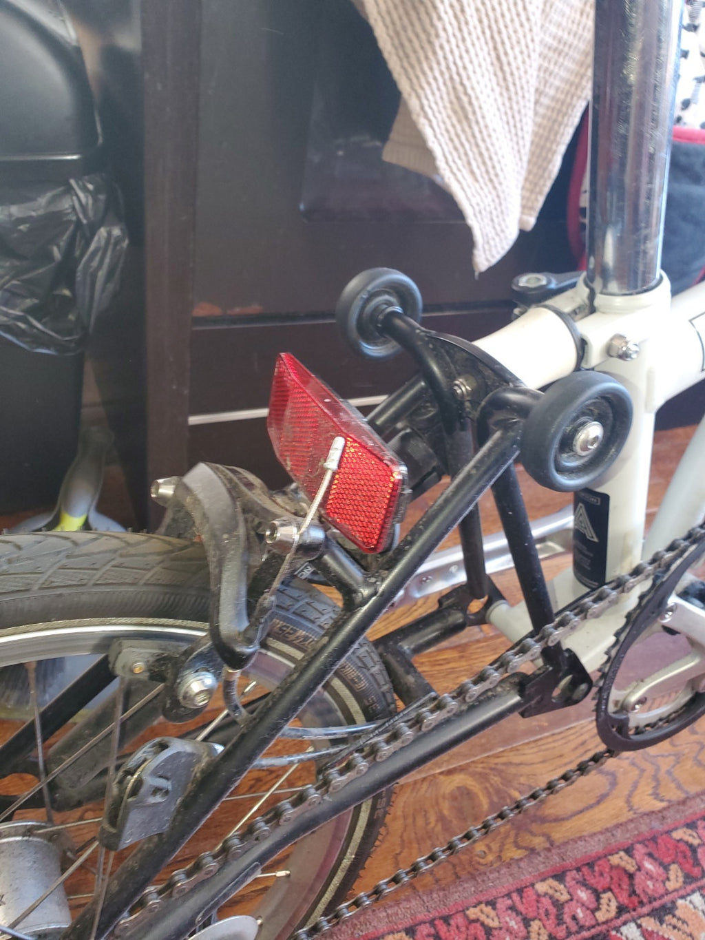 Brompton A Line 3 Speed Folding Bike. White. Mint condition.