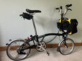 Brompton M6L 6 Speed Folding Bike Black – Only Ridden 3 Times + Ortlieb Bag