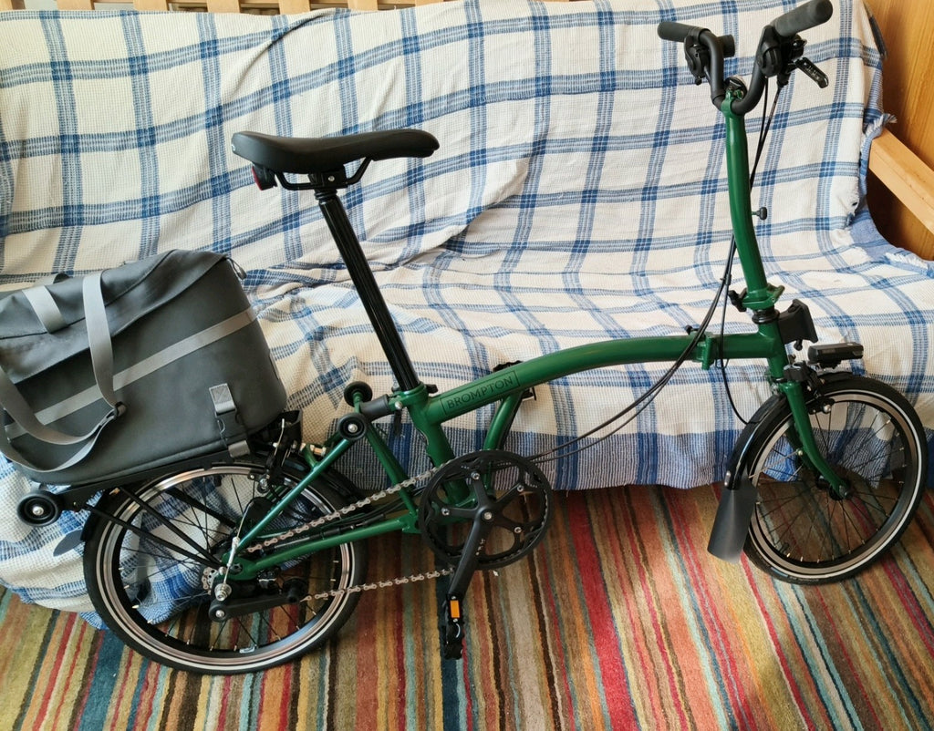 Brompton C Line Explorer 2023 6 Speed Folding Bike mid with accessories