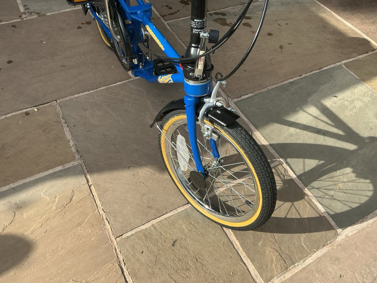 Vintage Bickerton ‘Californian’ Folding Bike Blue Rear Rack Mudguards Carry Bag