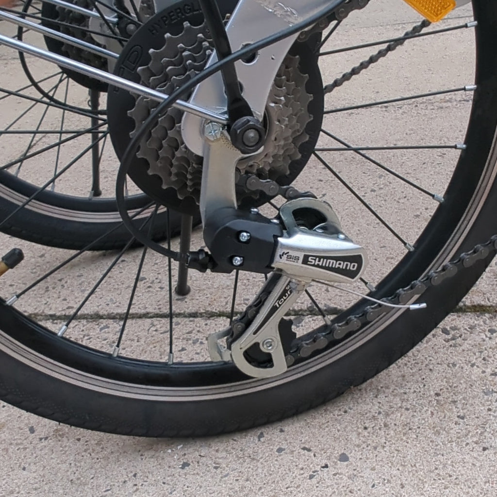 Ridgeyard Folding Bike Silver 16in Wheels Caliper Side Pull Brakes Reflectors