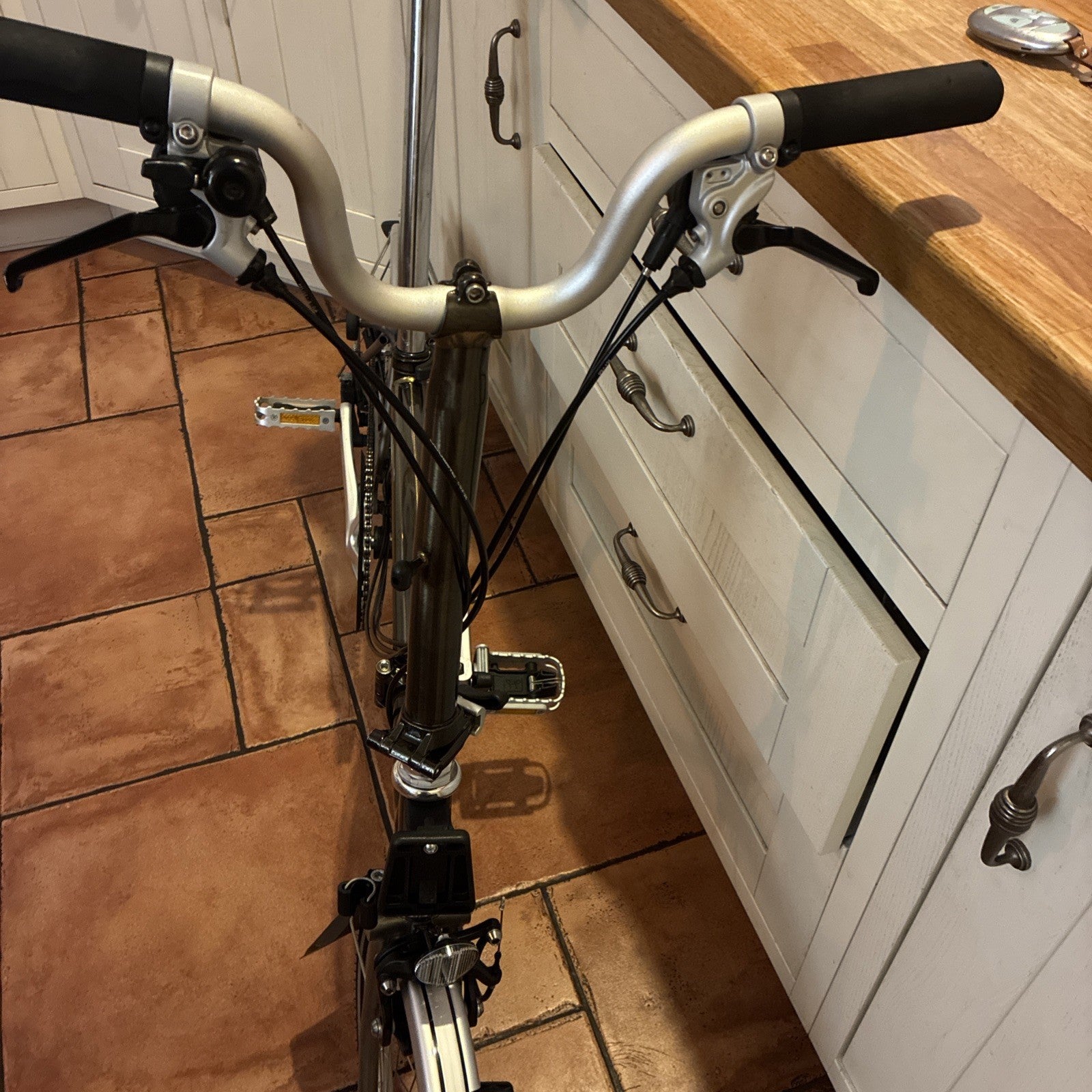 Brompton Raw Lacquer Superlight Folding Bike M6L X. Titanium Forks and Rear.