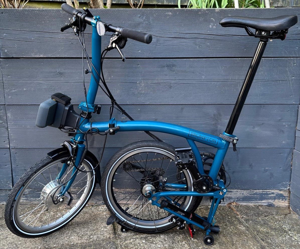 2023 Brompton C Line 6 Speed Urban in Ocean Blue + Optional Swytch Kit Fitted