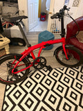 Carrera Intercity 20in Folding Bike Red/Black Mechanical Disc Brakes Mudguards