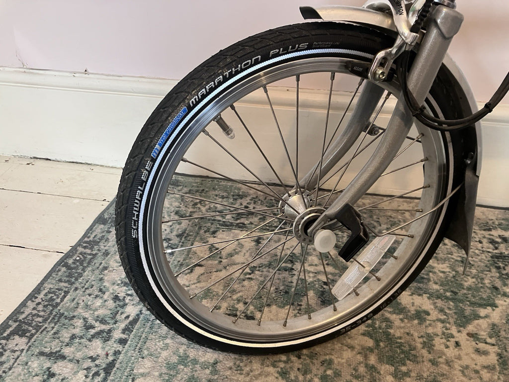 Brompton 2006 M3L Folding Bicycle 3-Speed in Blue with Brompton Dynamo Lights
