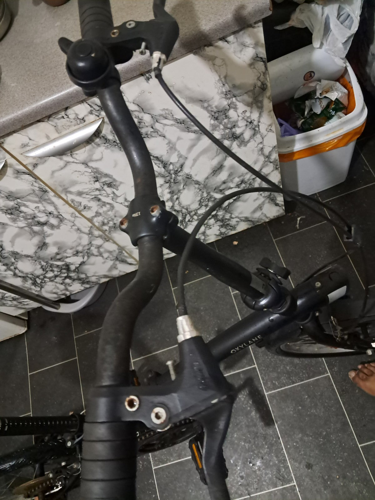 20'' Black Lightweight Folding Bike Single Speed