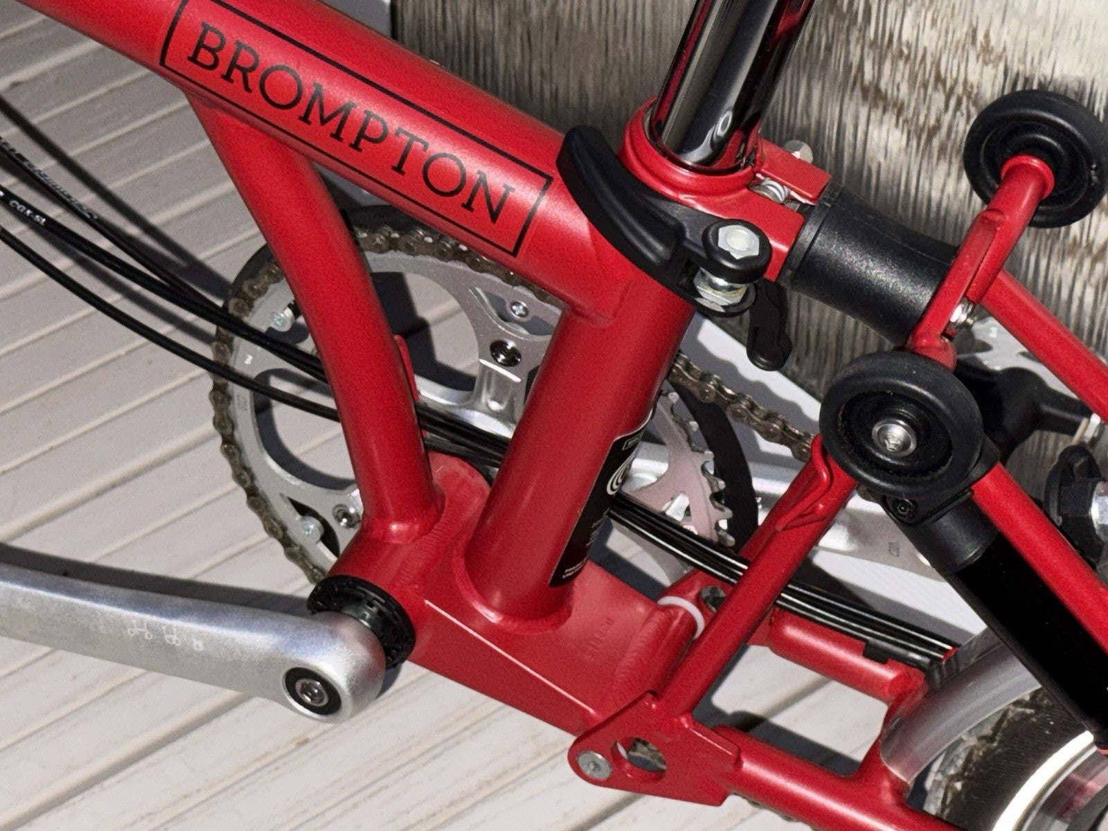 Brompton C Line Explore - House Red. High Handlebars