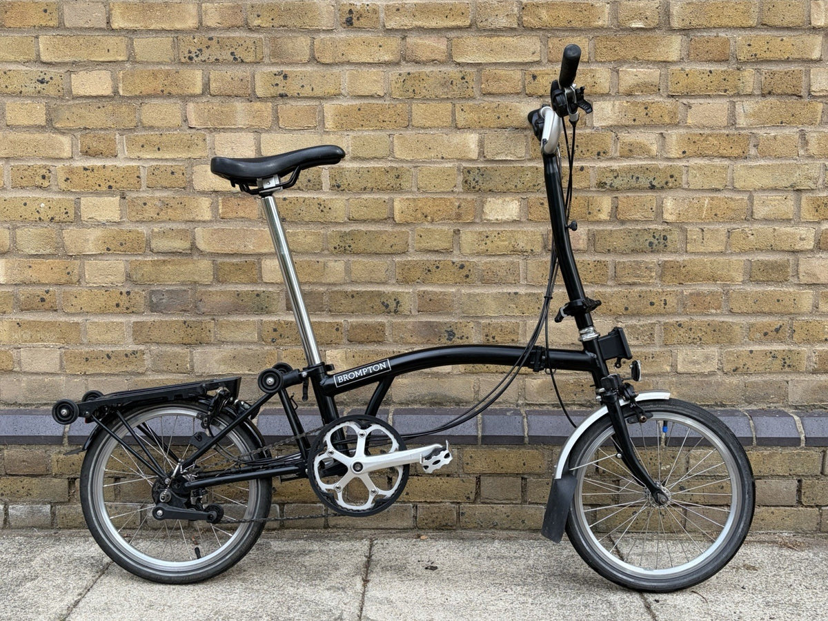 Brompton Folding Bike Black H6R H-type 6-speed Rear rack & mudguards 2021