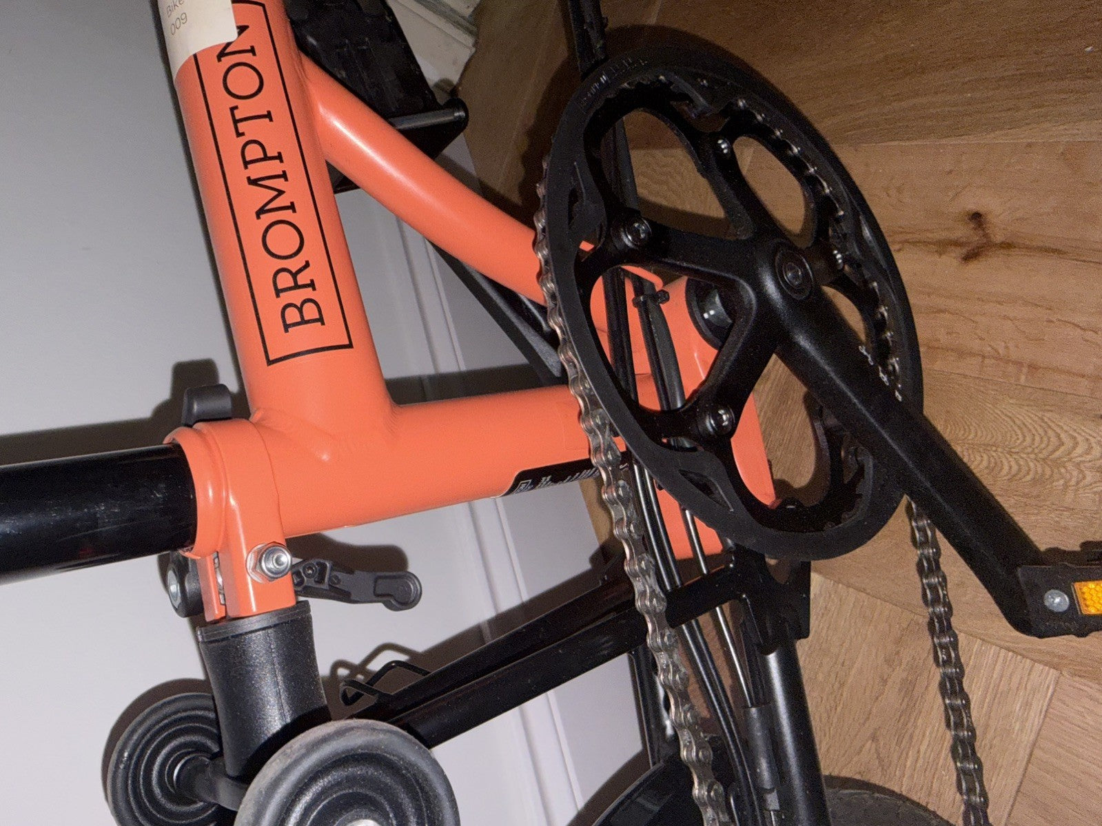 Brompton Electric C Line 6 Speed Folding Bike 2023 - Coral Orange - RRP £3060