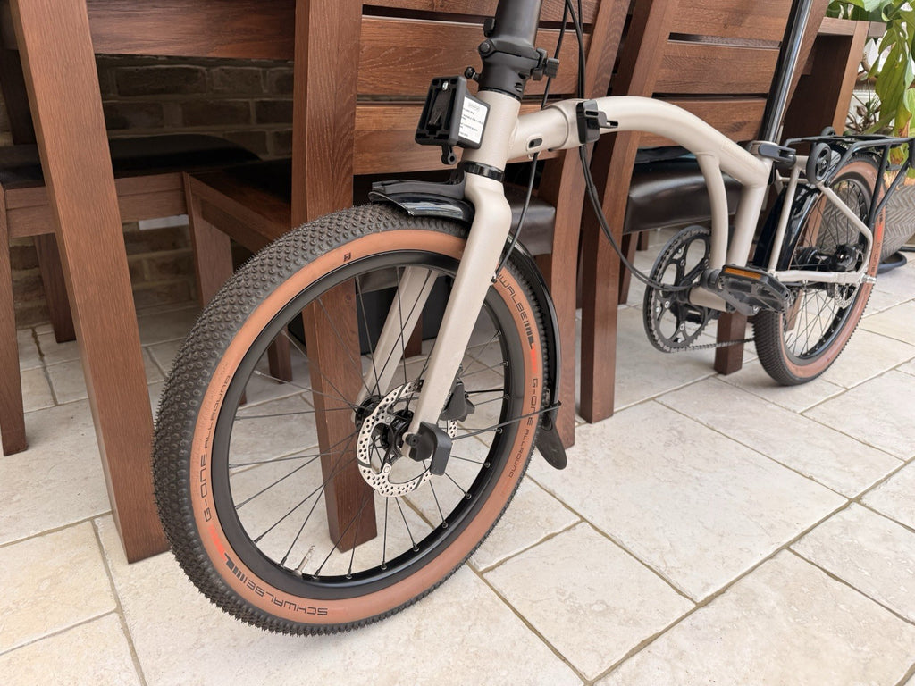Brompton G Line 8-Speed Roller Frame Traildust White, Size Medium