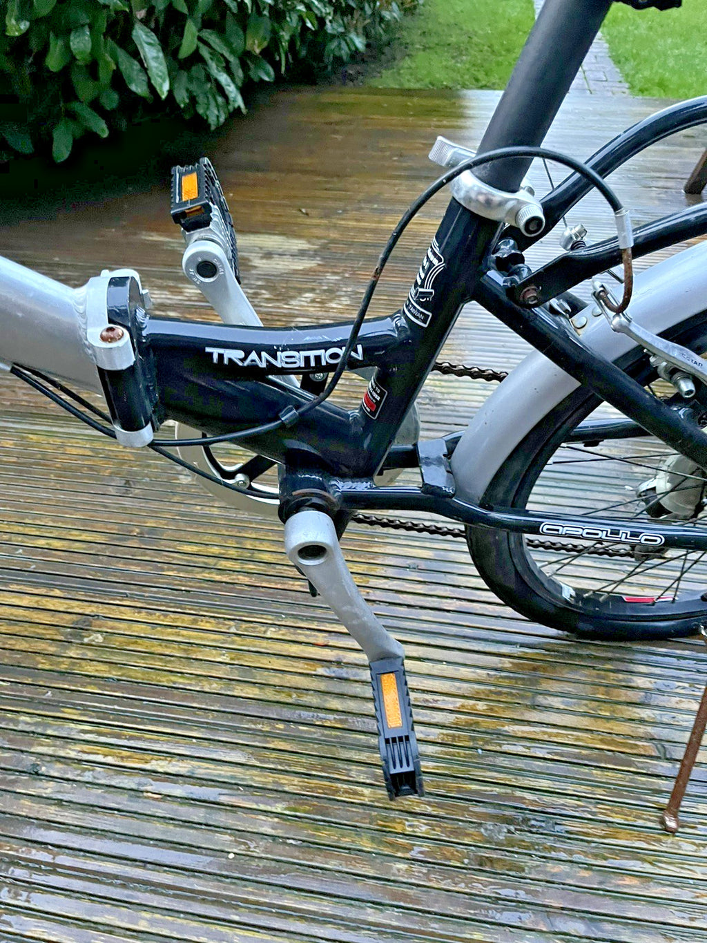 apollo transition folding bike 6 revoshift gears 20inch wheels adults unisex
