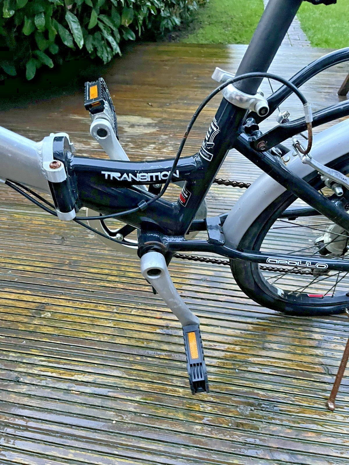 apollo transition folding bike 6 revoshift gears 20inch wheels adults unisex