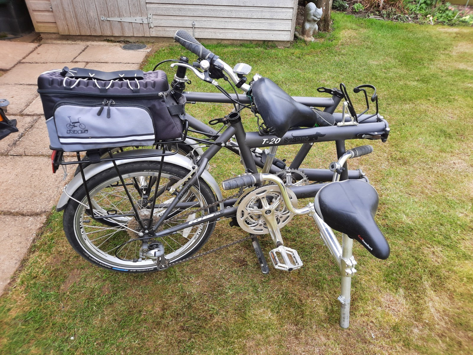 folding tandem bicycle