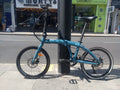Carrera Intercity Disc 9 Speed Folding Bicycle Matte Blue Adult Fold Up Bike