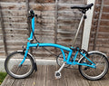 Brompton S2L Folding Bike Blue Lagoon - 2 speeds - 16in Wheels Mudguards
