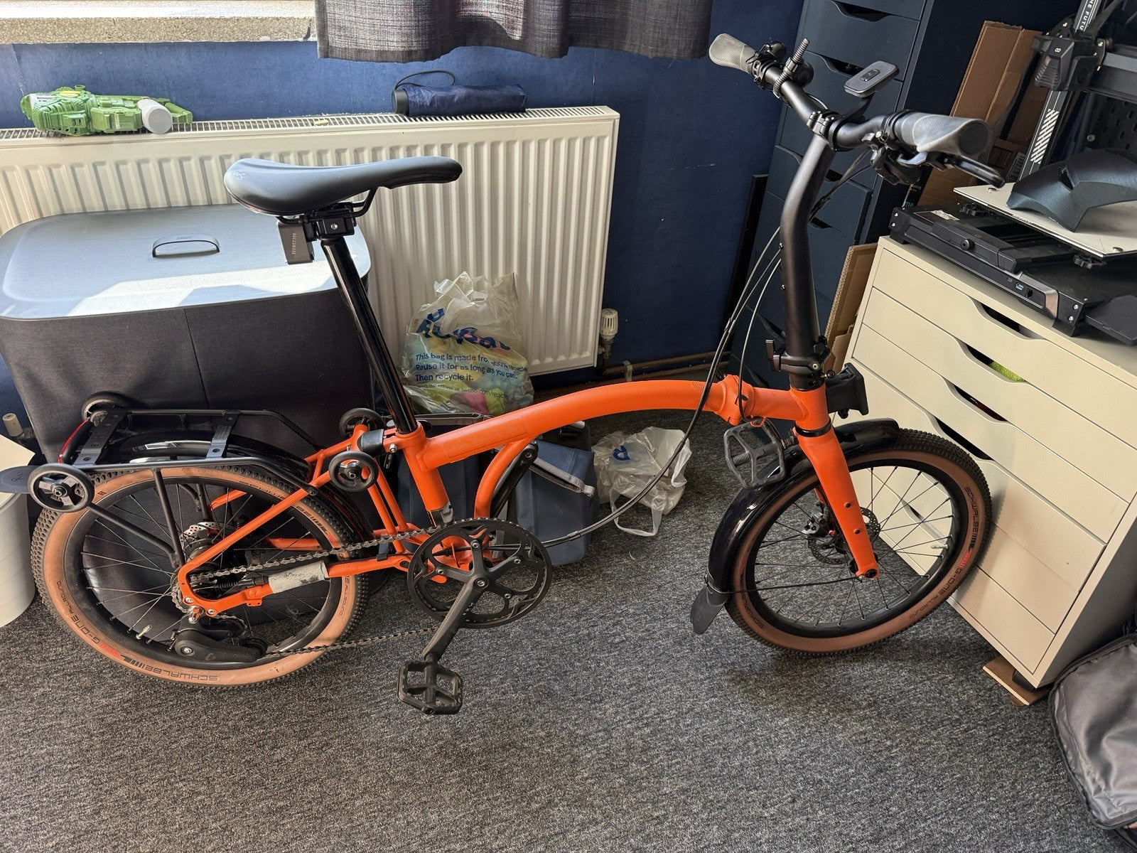 Brompton G Line Roller Frame Medium 8 Speed Alfine Adventure Orange Folding Bike