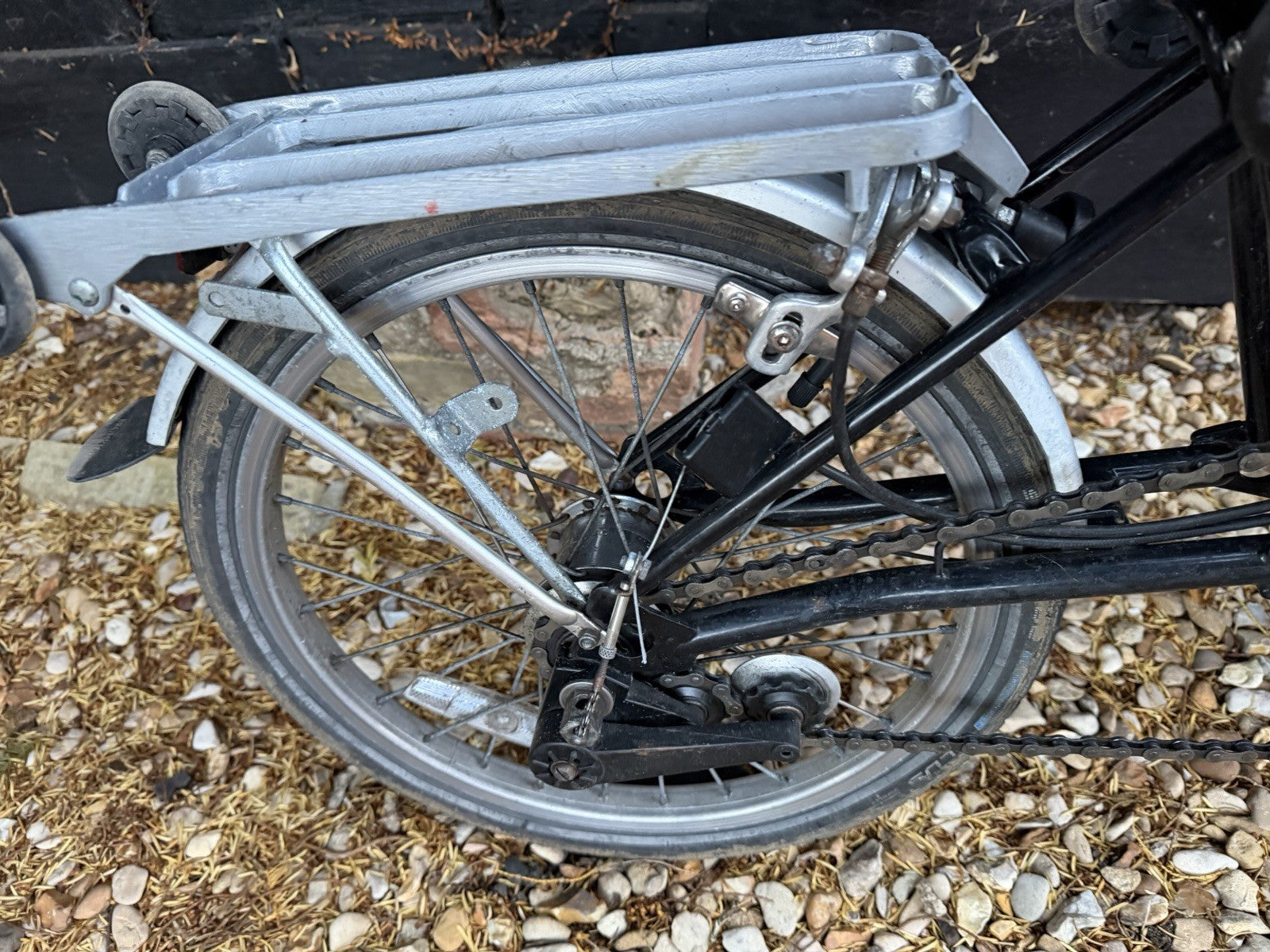 Brompton M3L Folding Bike Red complete with Rack And roll Along Wheels