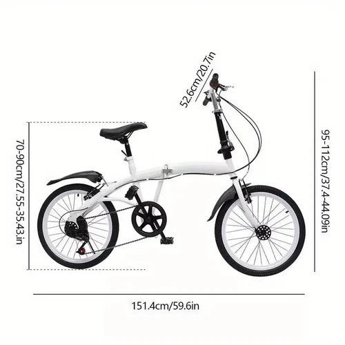 20" Folding Bike Adults Bicycle Lightweight Alloy Bicycle Folding City Bike UK