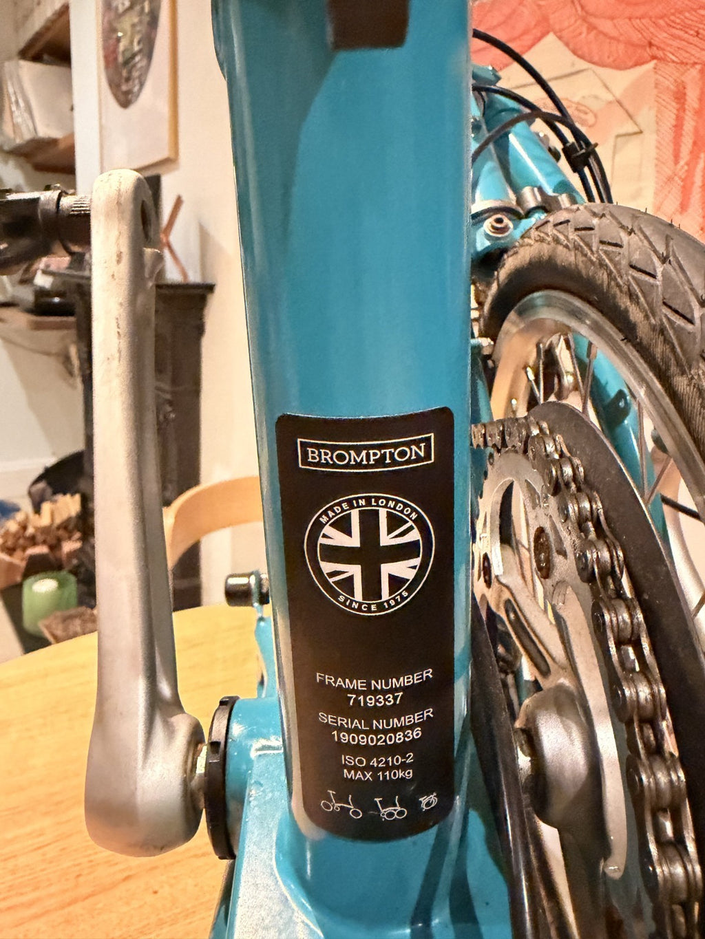 Brompton B75 16" Folding Bike - Blue