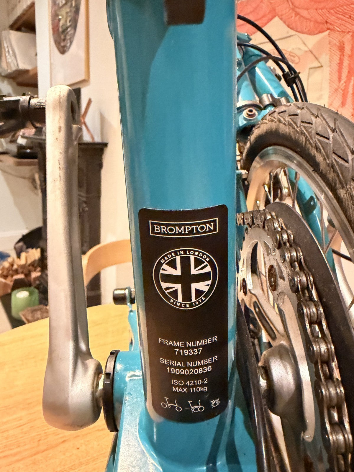 Brompton B75 16" Folding Bike - Blue