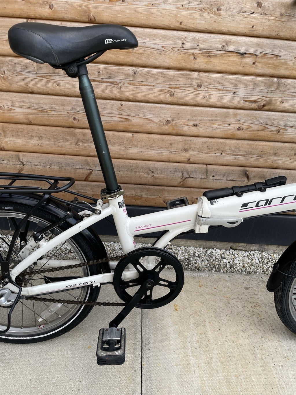 Carrera Transit 20in Folding Bike 3-Speed Hub Gears Rear Rack Mudguards