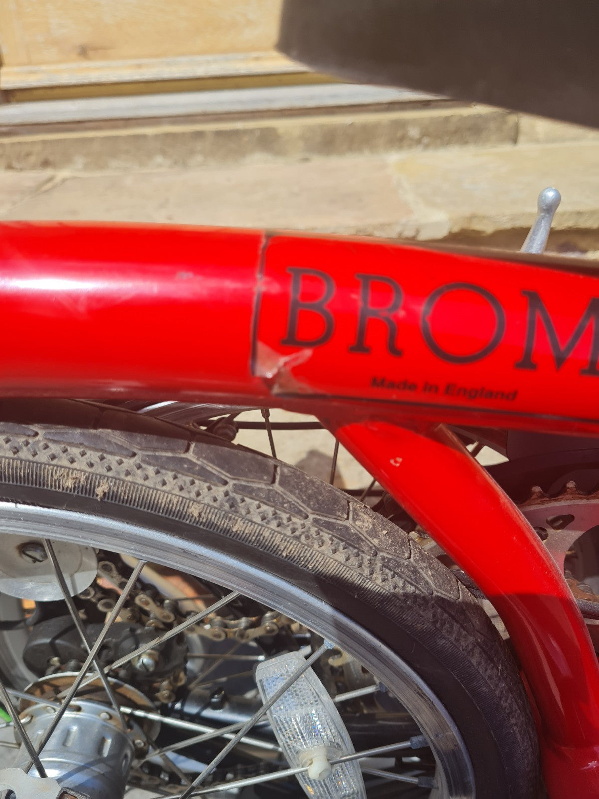 Brompton M3L Folding Bike Red and black